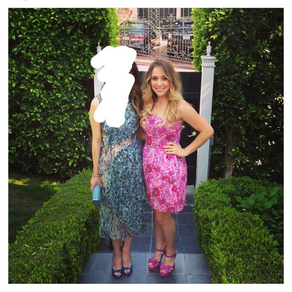 TOPSHOP Pink Floral Mini Dress - Picture 2 of 2